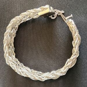 Classic Woven Sterling Silver Bracelet - Women Jewelry